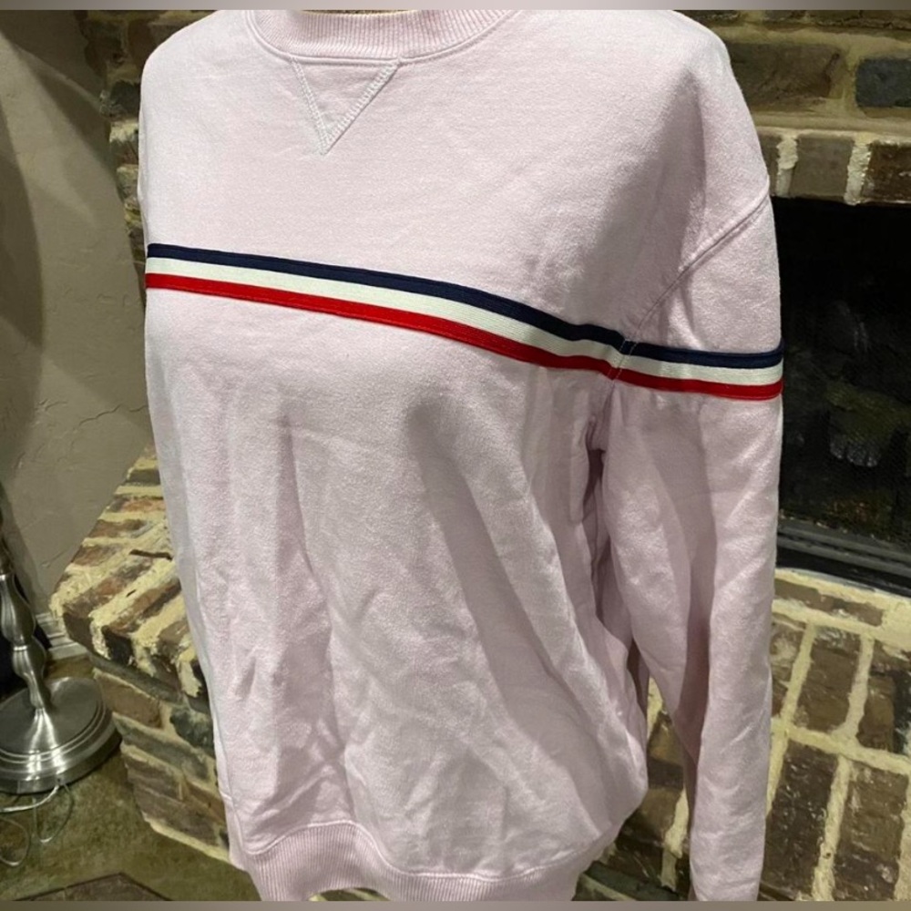 John Galt Y2K Retro Women's MED Sweatshirt Crewneck PAC Sun Pink - Picture 2 of 4